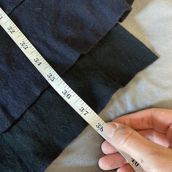 SUNIDAYS Navy / Black High Low Open Front Cotton Long Cardigan Size S/M - Picture 7 of 7